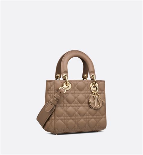 small lady dior warm taupe